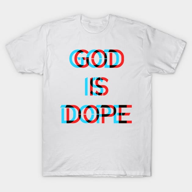 GOD IS DOP , Christian Jesus Faith Believer , optical illusion T-Shirt by shirts.for.passions